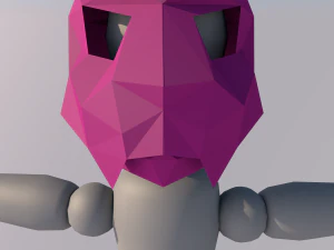 mask wild cat 3D Model