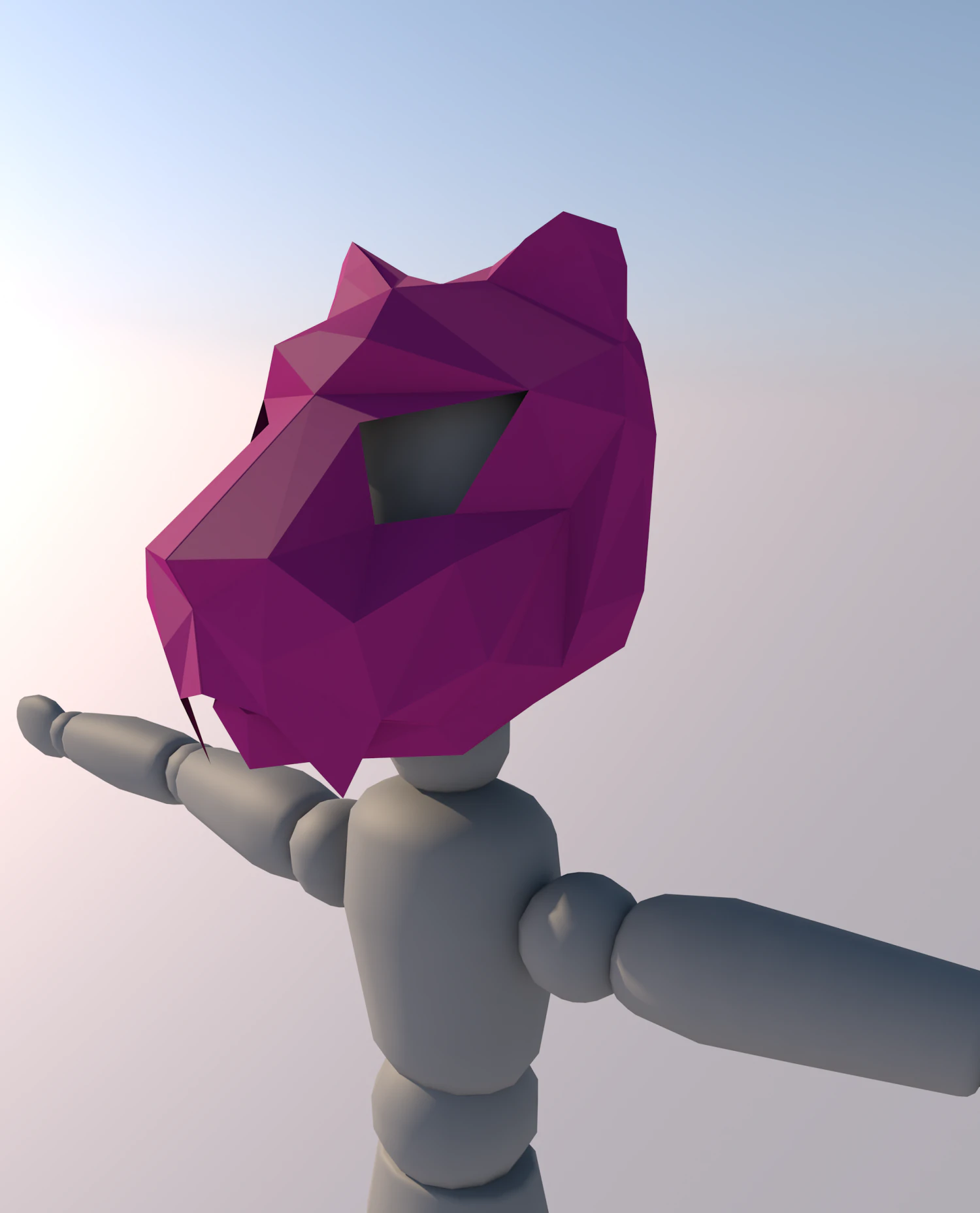 mask wild cat 3D Model .c4d .max .obj .3ds .fbx .stl .blend 