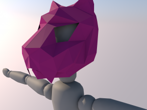 mask wild cat Modello 3D