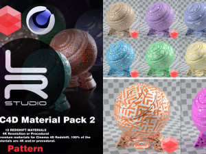 lrstudioredshift c4d material pack 2 CG Textures