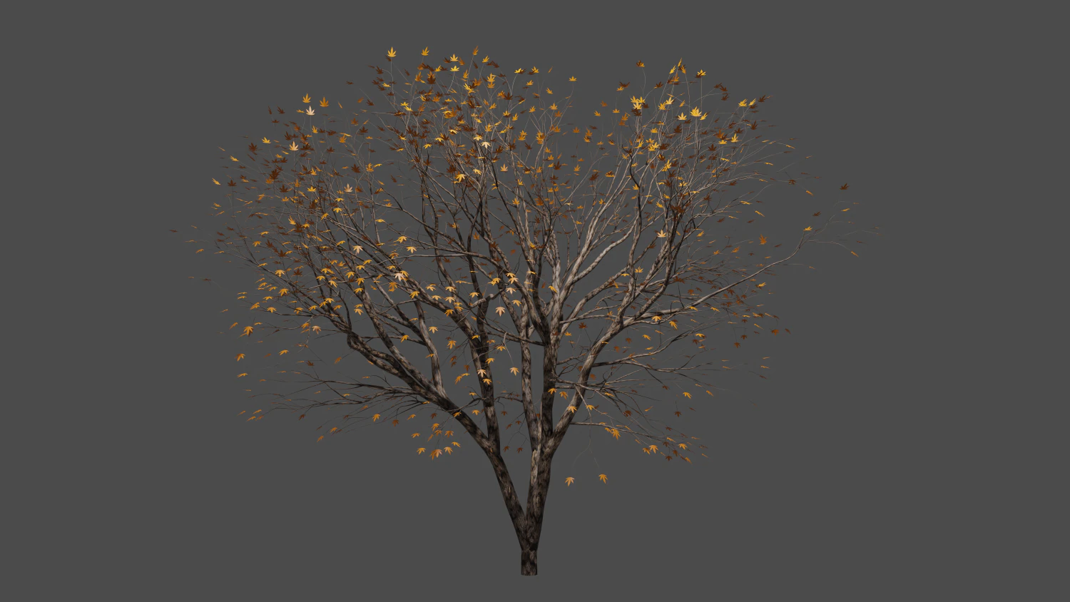 Autumn tree 3D Model .c4d .max .obj .3ds .fbx .stl .blend 