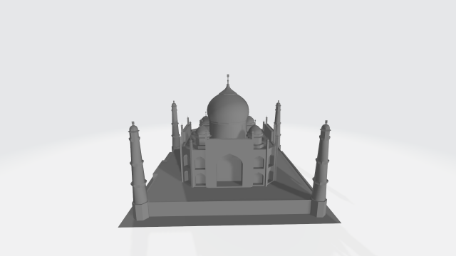 taj mahal 3D Принт Модель .c4d .max .obj .3ds .fbx .stl .blend 