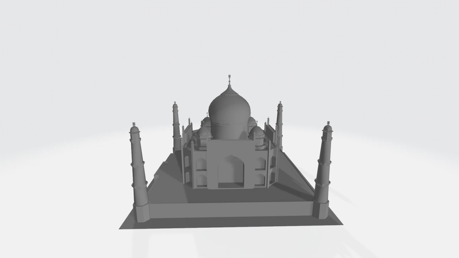 taj mahal 3D Print Model .c4d .max .obj .3ds .fbx .stl .blend 