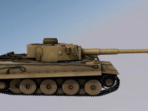 tank tiger i high poly model 3D Model