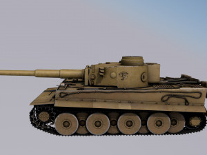 tank tiger i high poly model 3D Модель