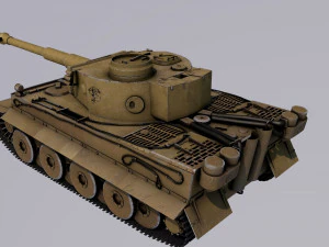 tank tiger i high poly model 3D Model