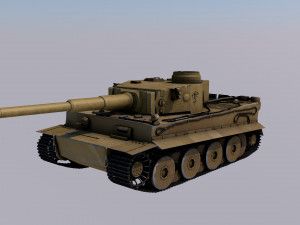 tank tiger i high poly model 3D Модель