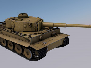 tank tiger i high poly model 3D Модель