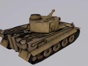 tank tiger i high poly model 3D Model