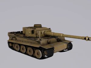 tank tiger i high poly model 3D Model