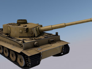 tank tiger i high poly model 3D Модель