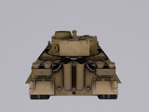 tank tiger i high poly model 3D Модель
