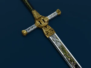 spada runica Modello 3D