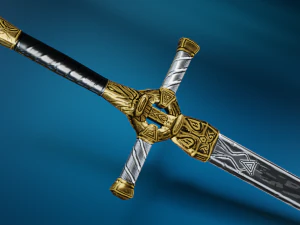 spada runica Modello 3D