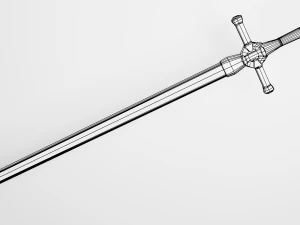 spada runica Modello 3D