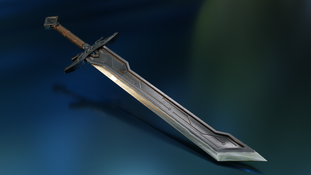 sword two-hander 3Dモデル .c4d .max .obj .3ds .fbx .stl .blend 