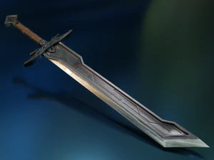 spada a due mani Modello 3D