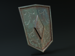 set of shields Modèle 3D