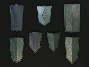 set of shields 3D Model