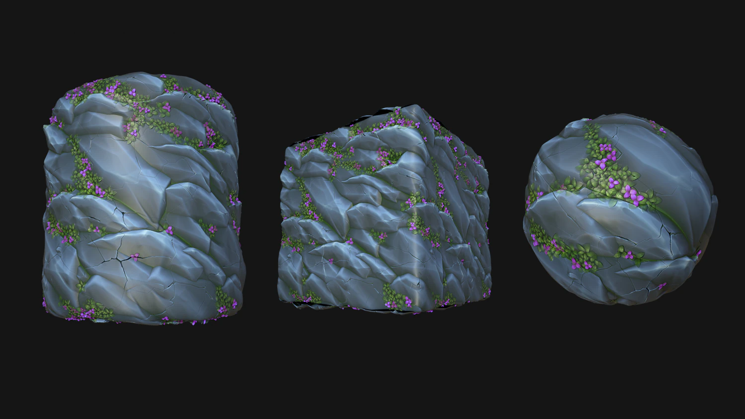 stylized rock9 pbr texture CG Textures .c4d .max .obj .3ds .fbx .stl .blend 