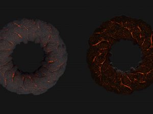 stylized lava pbr texture Tekstur CG