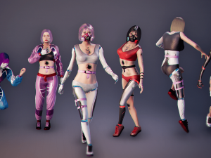 Azura Cyber Girl Constructor Model 3D