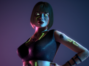 Azura Cyber Girl Constructor Model 3D