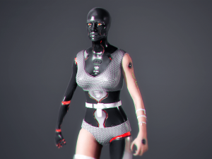 Azura Cyber Girl Constructor Model 3D