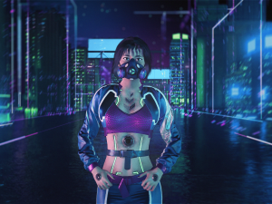 Azura Cyber Girl Constructor Model 3D