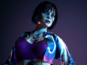 Azura Cyber Girl Constructor Model 3D