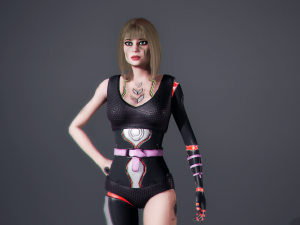 Azura Cyber Girl Constructor Model 3D