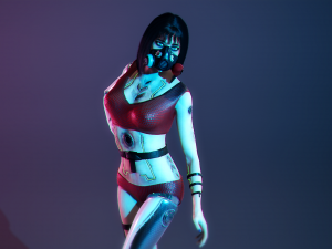 Azura Cyber Girl Constructor Model 3D