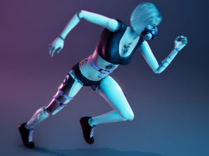 Azura Cyber Girl Constructor Model 3D