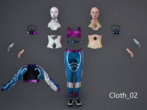 Azura Cyber Girl Constructor Model 3D