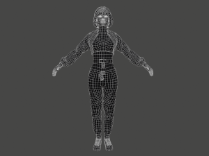 Azura Cyber Girl Constructor Model 3D