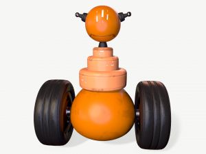 Cute Worker Robot 3D Model