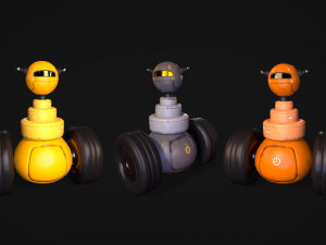 Cute Worker Robot 3D Model