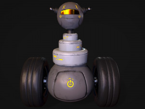 Cute Worker Robot 3D Model