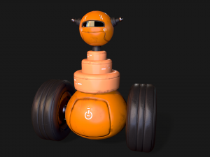 Cute Worker Robot 3D Model