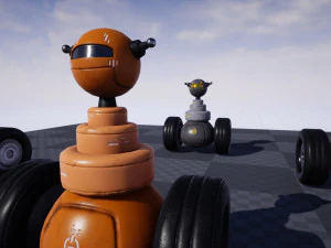 Simpatico robot operaio Modello 3D