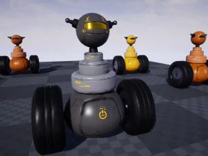 Simpatico robot operaio Modello 3D