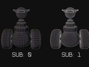 Cute Worker Robot 3D Model