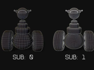 Simpatico robot operaio Modello 3D