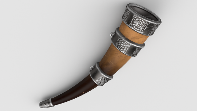 Drinking Horn Modelo 3D .c4d .max .obj .3ds .fbx .stl .blend 