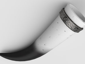 White Drinking Horn 3D Models