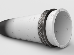 White Drinking Horn 3D 模型