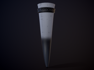 White Drinking Horn 3D 模型