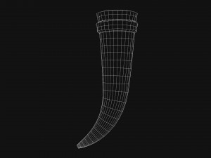 White Drinking Horn 3D 模型