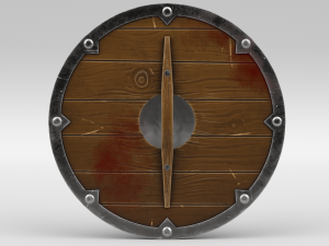Blood-covered Shield 3D Model