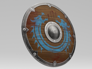 Blood-covered Shield 3D Model